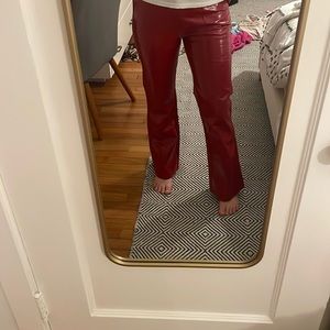 PRINCESS POLLY RED LEATHER PANTS